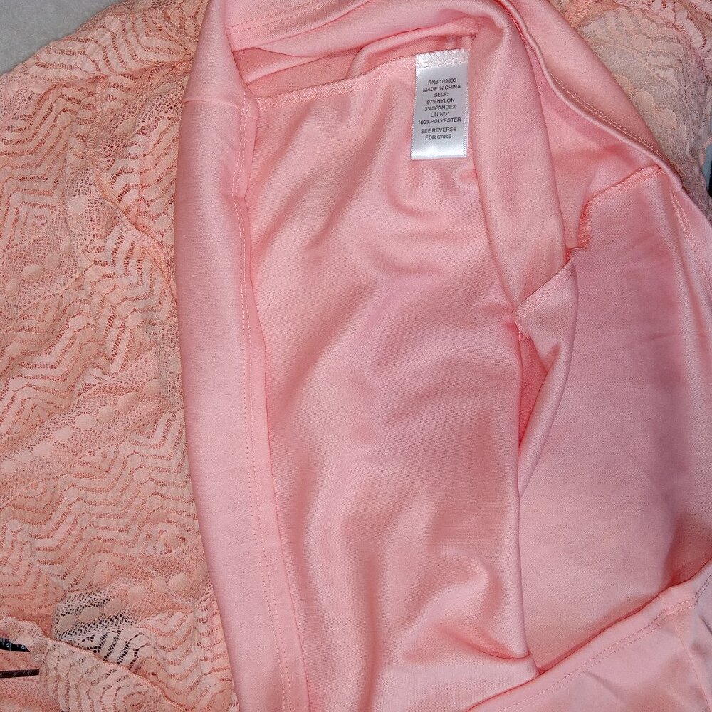 Rabbit Rabbit Rabbit Designs Peach Lace Dress Womens Sz 18 NWT Boho Cottagecore - Picture 2 of 12